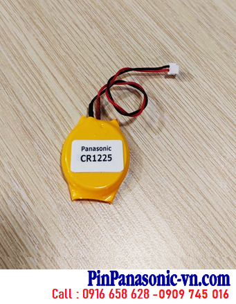 Pin CMOS CR1225; Pin nuôi nguồn CMOS lithium 3v Panasonic CR1225 (Dây Zắc CẮM) /X.xứ Indonesia